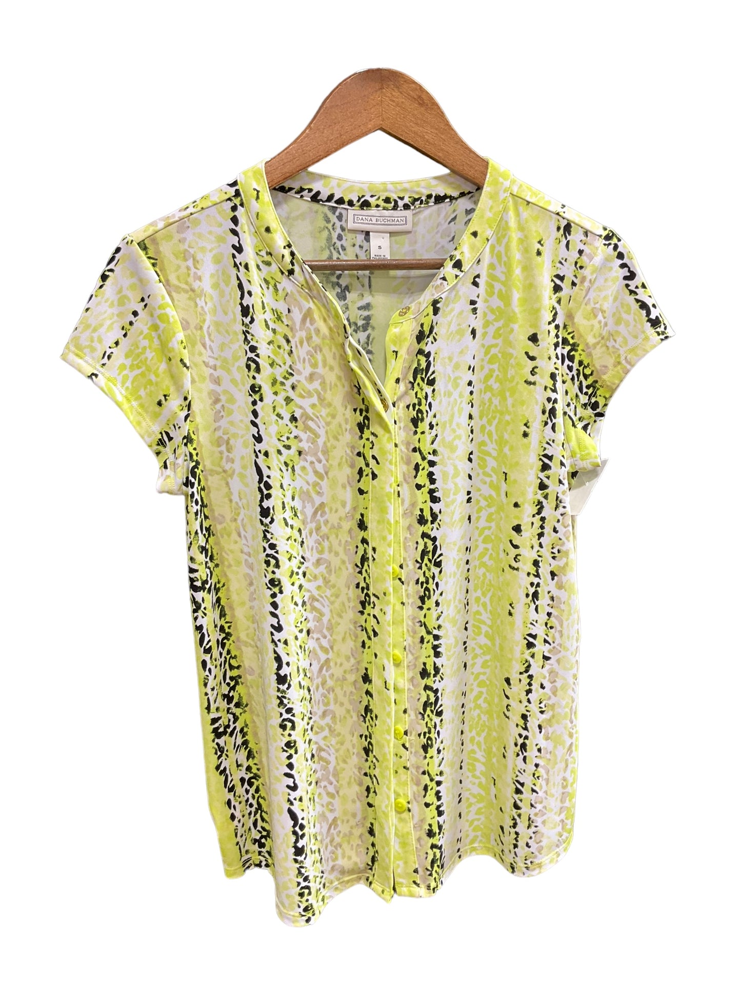 Green Top Short Sleeve Dana Buchman, Size S