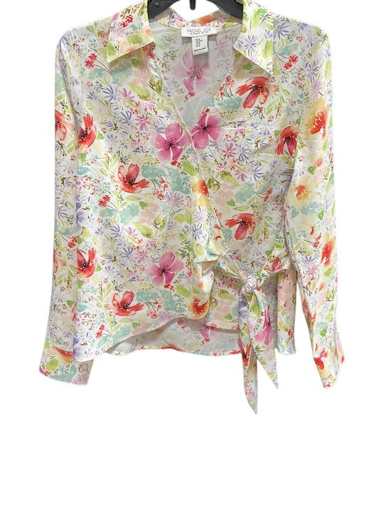 Floral Print Top Long Sleeve Rachel Zoe, Size M