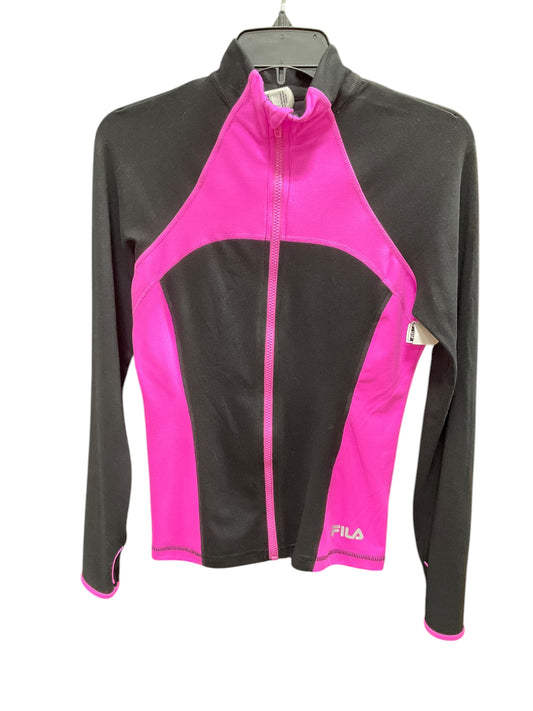 Athletic Jacket By Fila In Black & Pink, Size: Xs