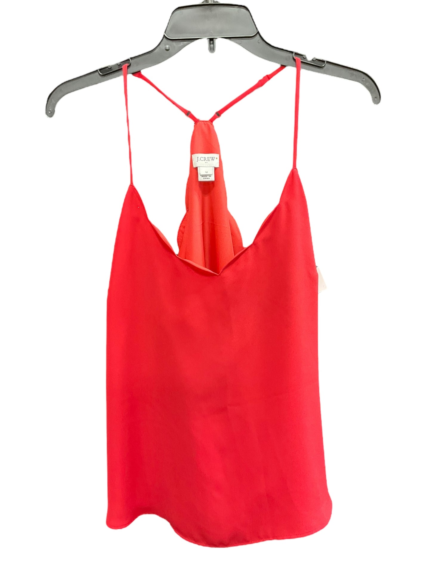 Orange Top Sleeveless Basic J. Crew, Size L