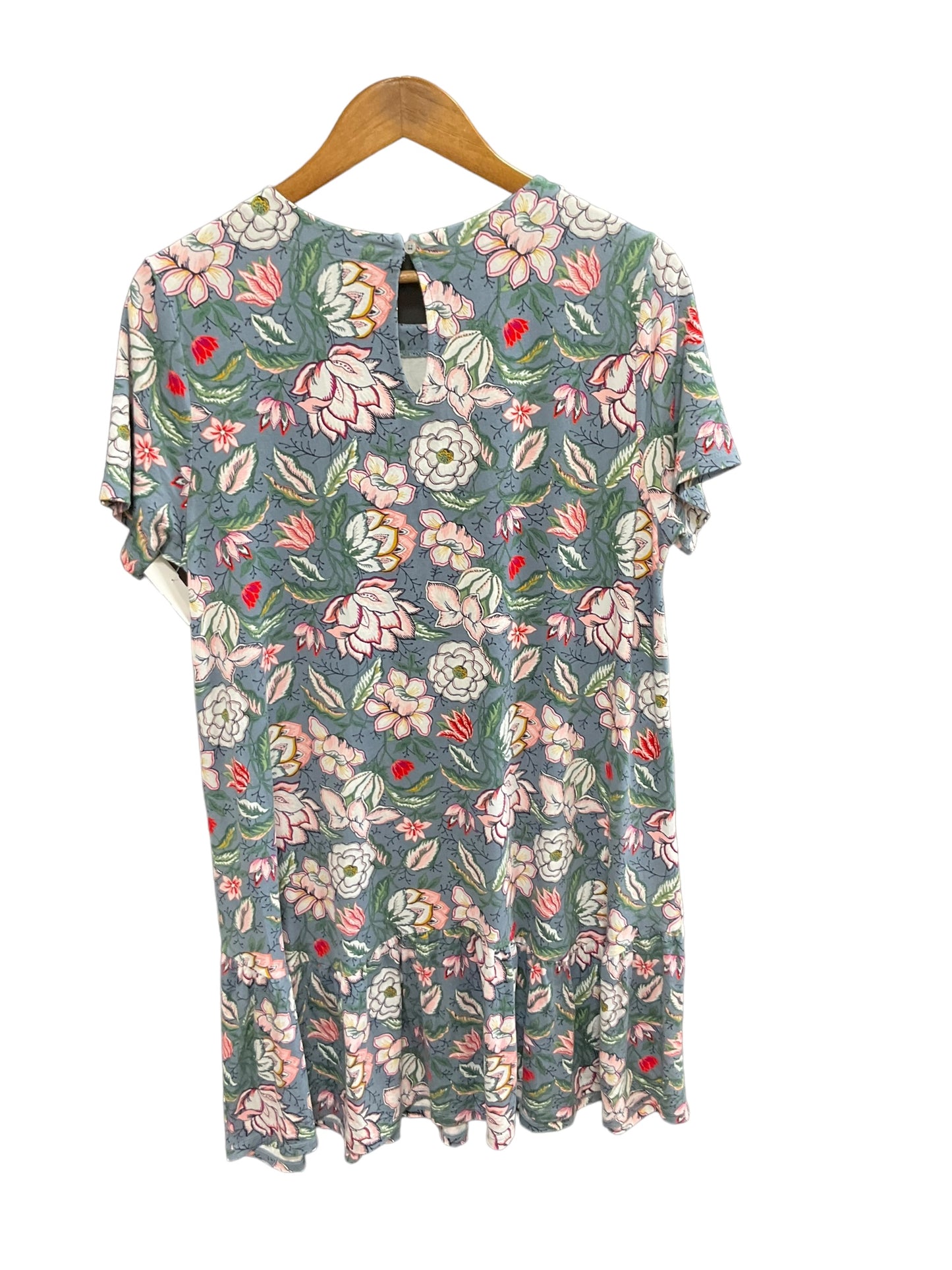 Floral Print Dress Casual Short Loft, Size L