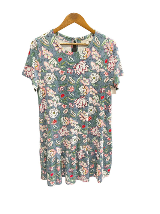 Floral Print Dress Casual Short Loft, Size L