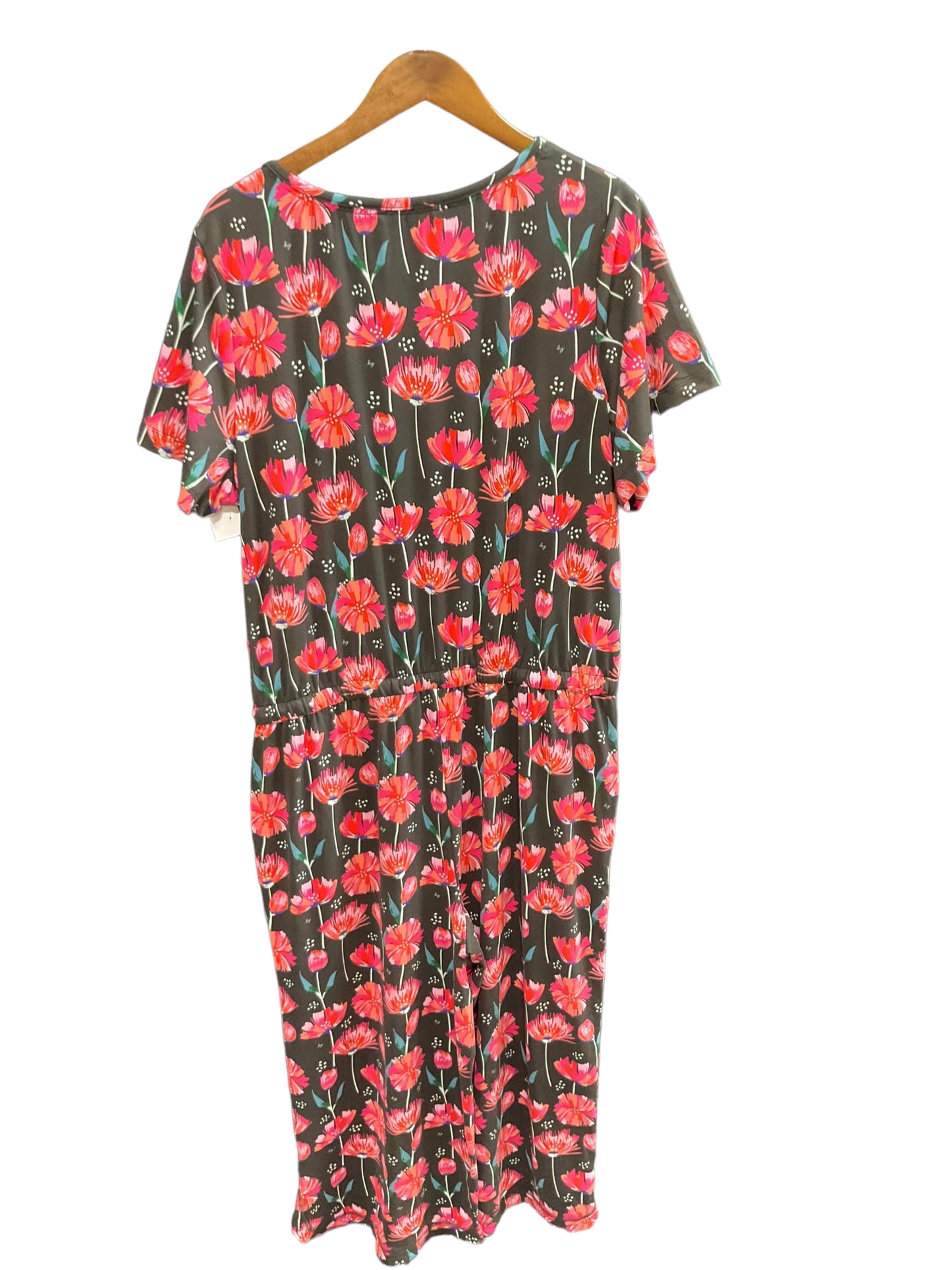 Floral Print Jumpsuit Clothes Mentor, Size Xl