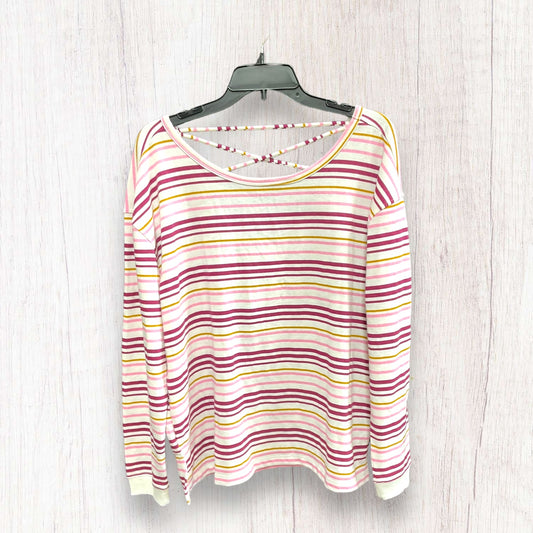 Striped Pattern Top Long Sleeve Basic Maurices, Size L