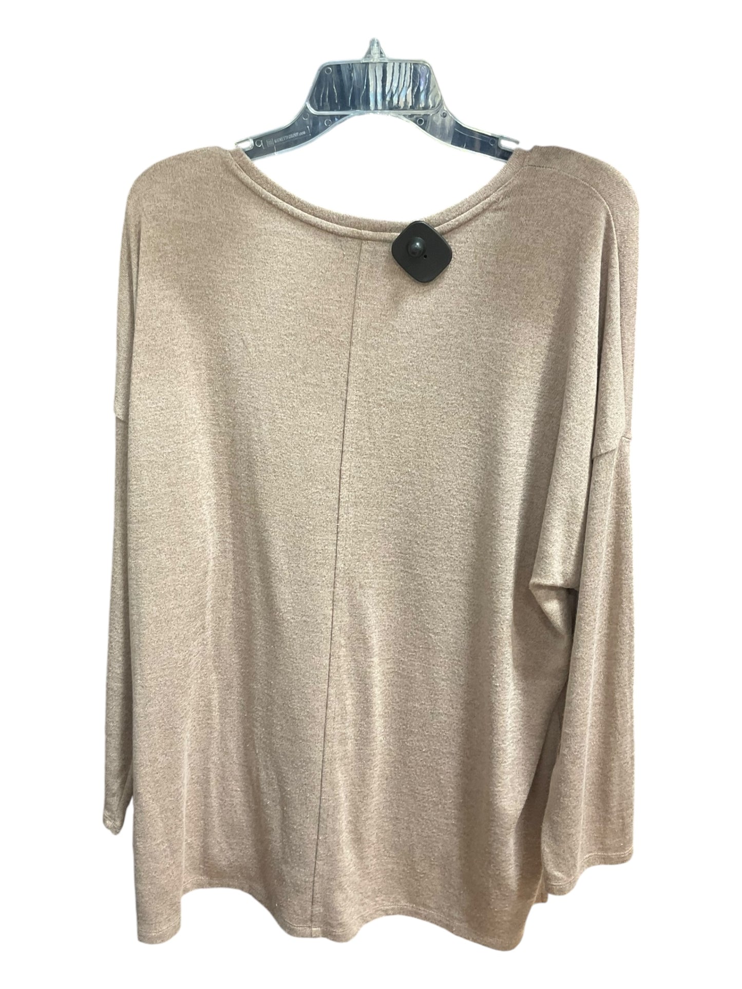 Top Long Sleeve Basic By Banana Republic In Tan, Size: Xxl