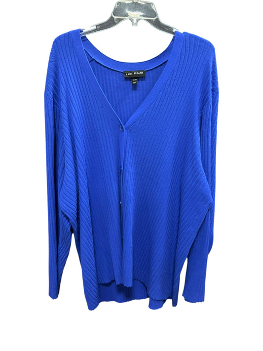 Sweater Cardigan By Lane Bryant In Blue, Size: 26