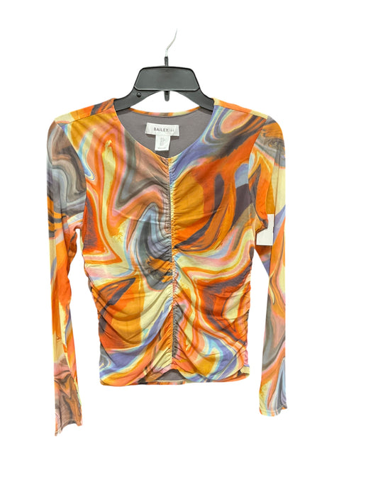 Top Long Sleeve By Bailey 44 In Rainbow Print, Size: S