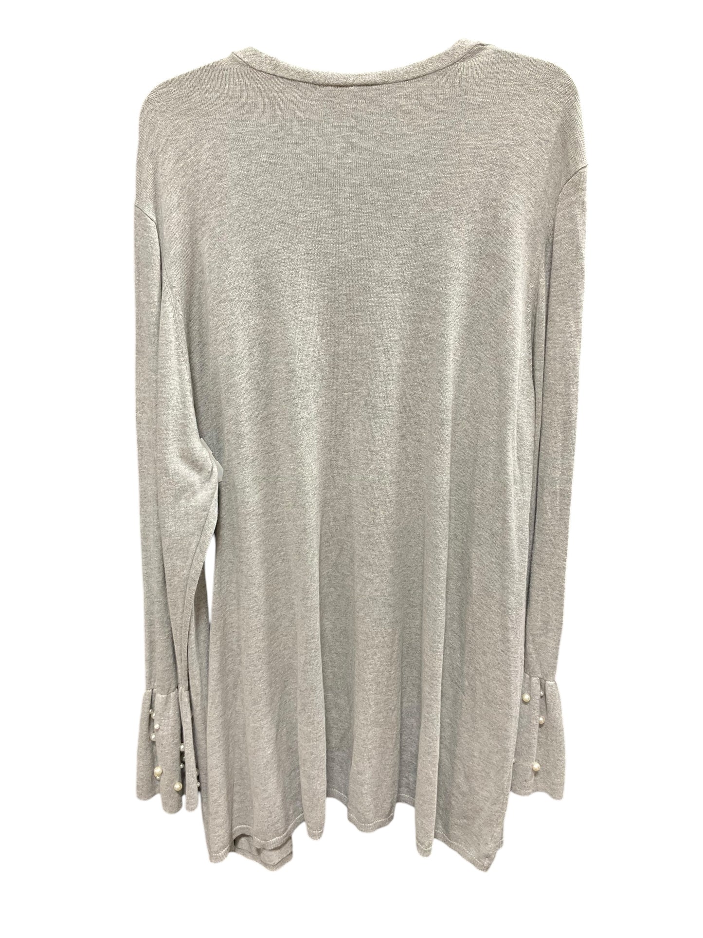 Sweater Cardigan By Lane Bryant In Grey, Size: 3x