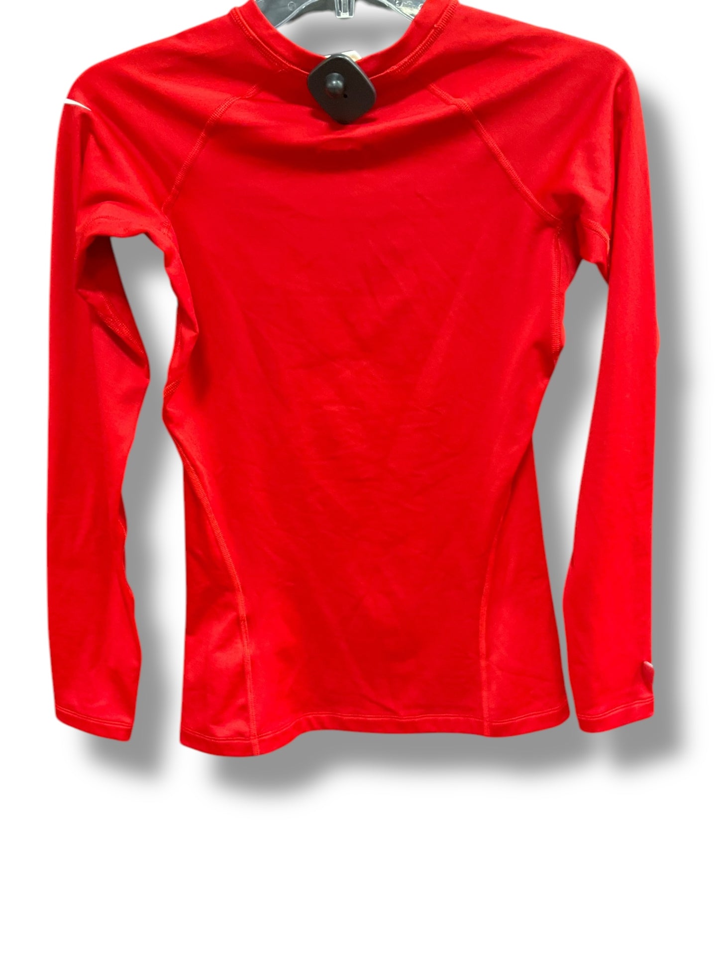 Athletic Top Long Sleeve Collar By Nike In Red, Size: Xs