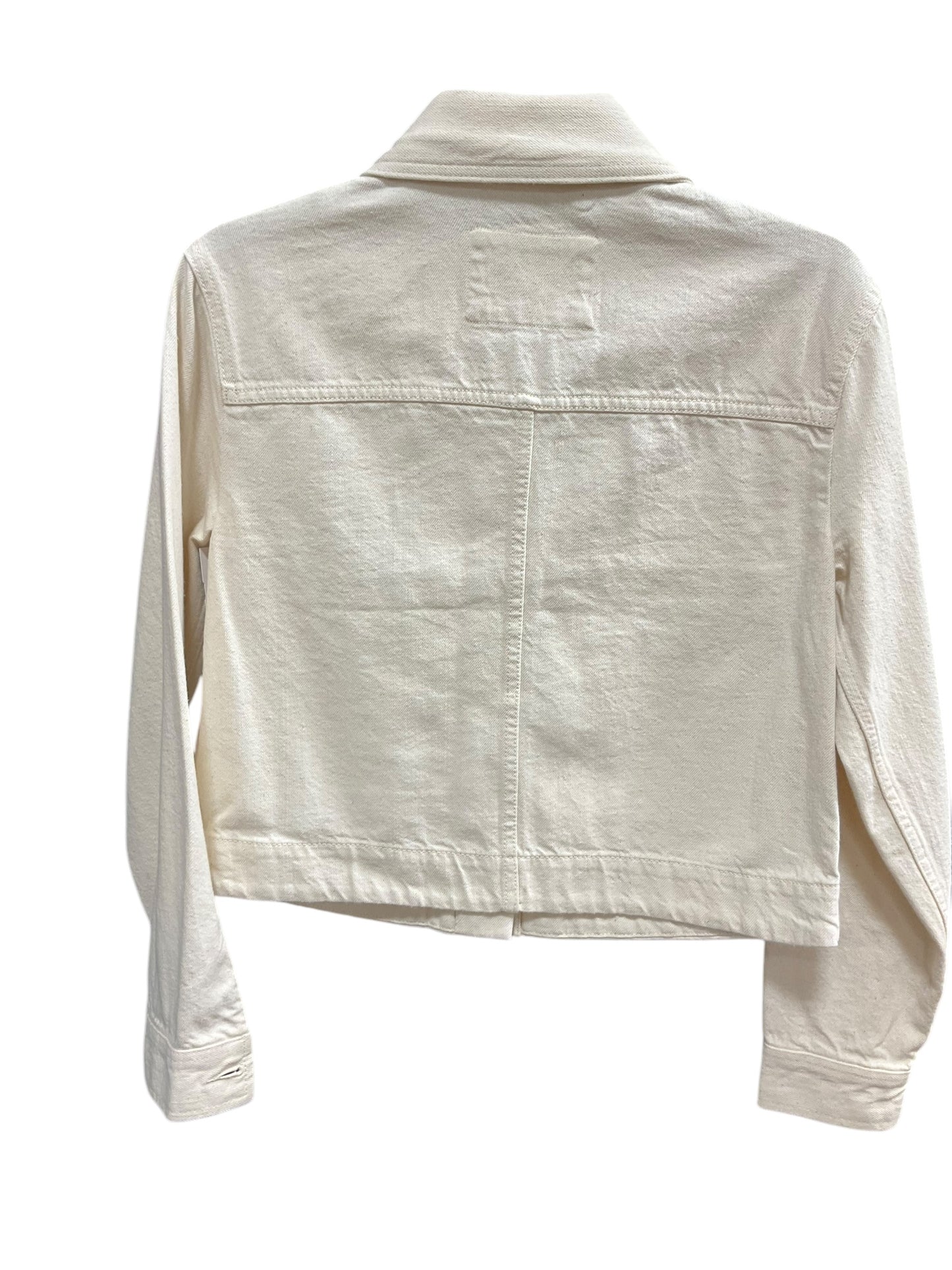 Jacket Denim By Banana Republic In Cream, Size: Xs