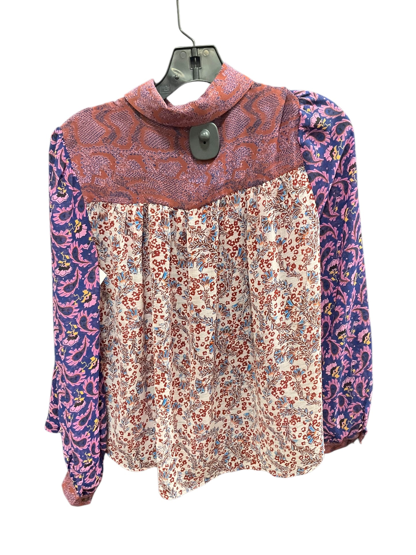 Blouse Long Sleeve By Chelsea And Theodore In Multi-colored, Size: Xs