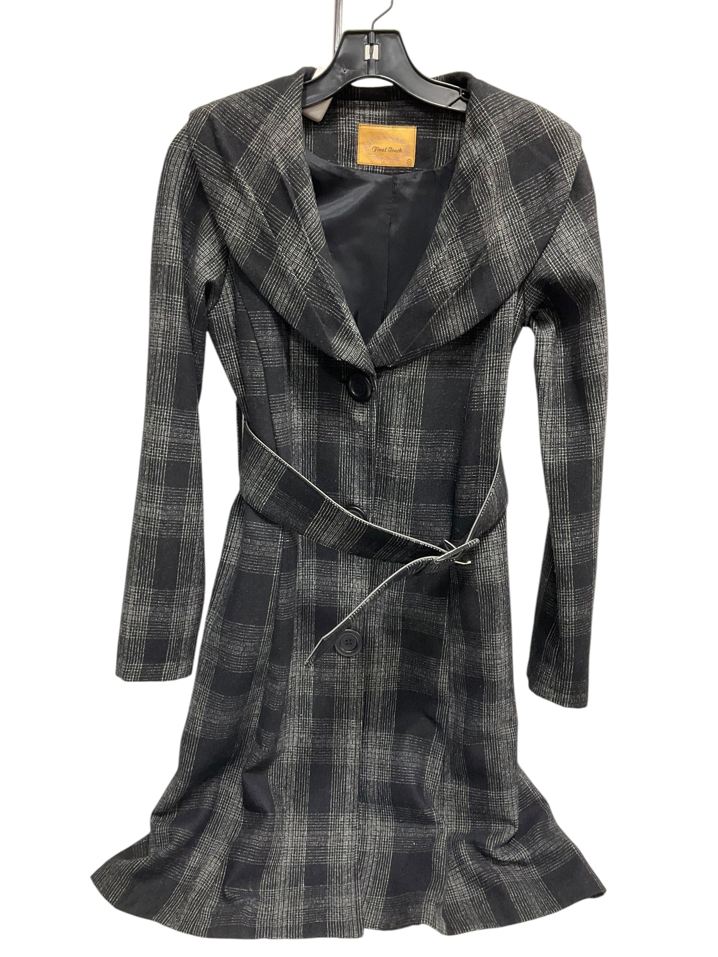 Coat Other By Final Touch In Black & Grey, Size: M