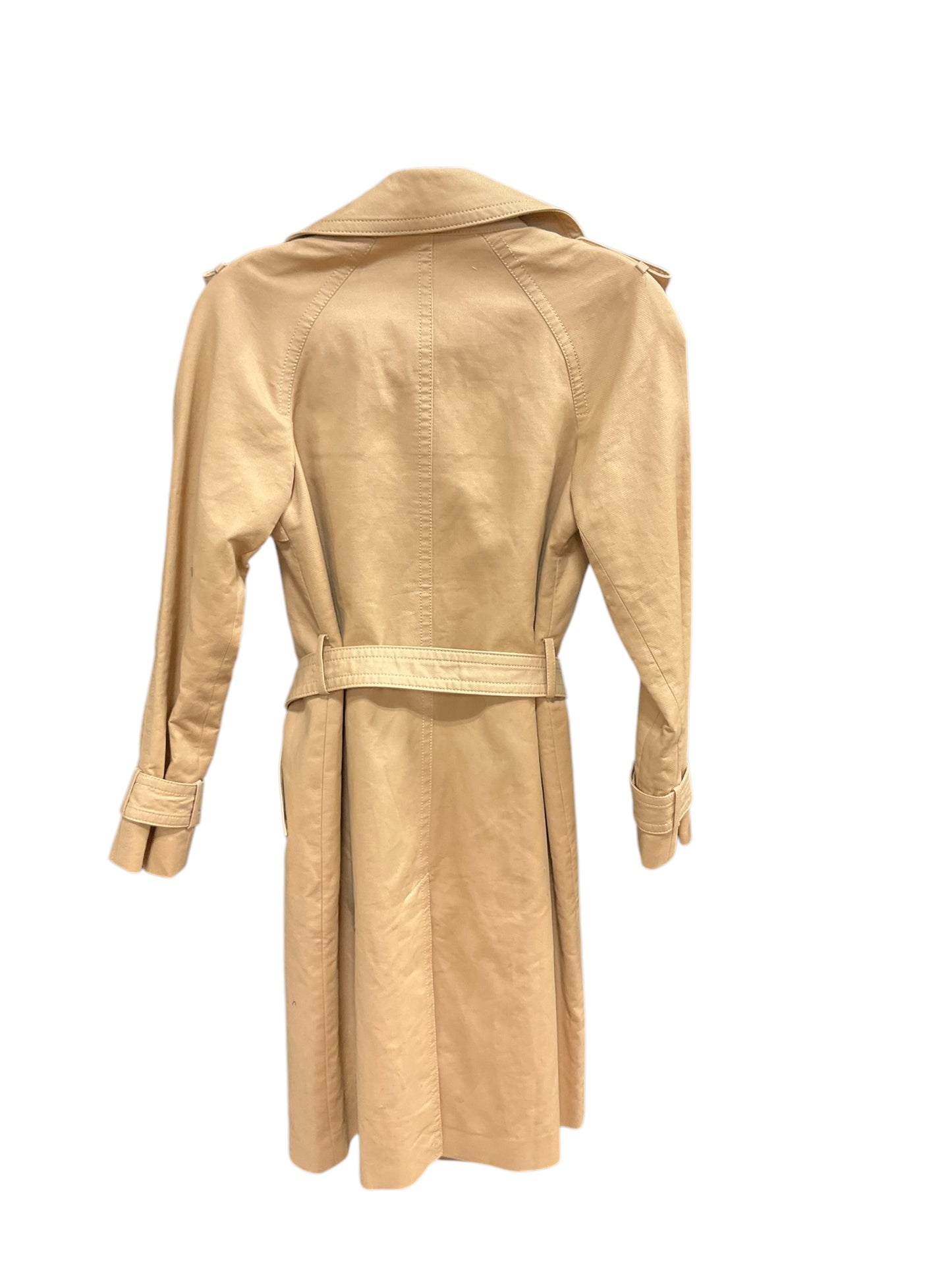 Coat Trench Coat By Ann Taylor In Tan, Size: Xsp