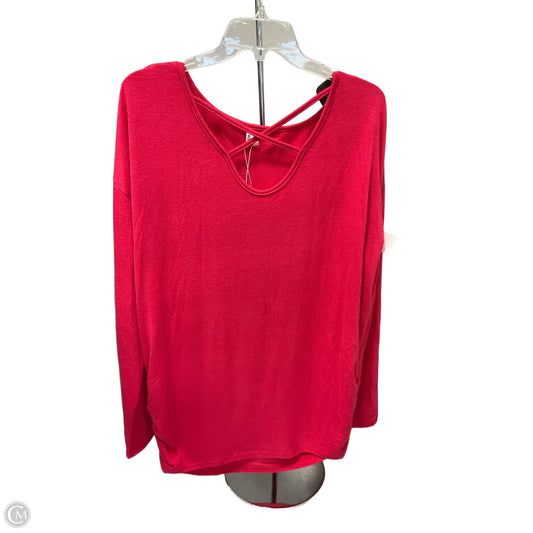 Top Long Sleeve Basic By Clothes Mentor In Red, Size: Xl