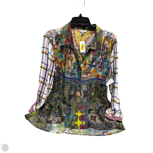 Top 3/4 Sleeve By John Mark In Multi-colored, Size: Xl