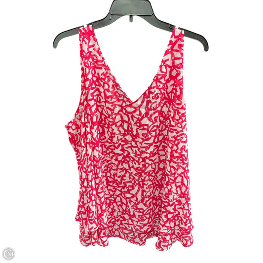 Top Sleeveless Basic By Lane Bryant In Pink & White, Size: 22