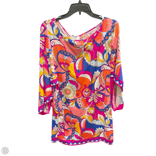 Top Short Sleeve By Trina Turk In Multi-colored, Size: Xl