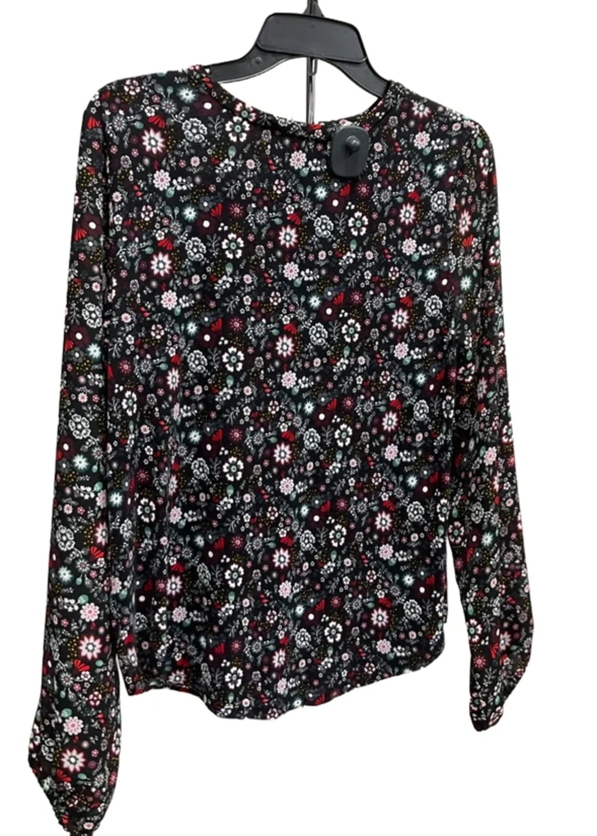 Top Long Sleeve Basic By Loft In Floral Print, Size: S