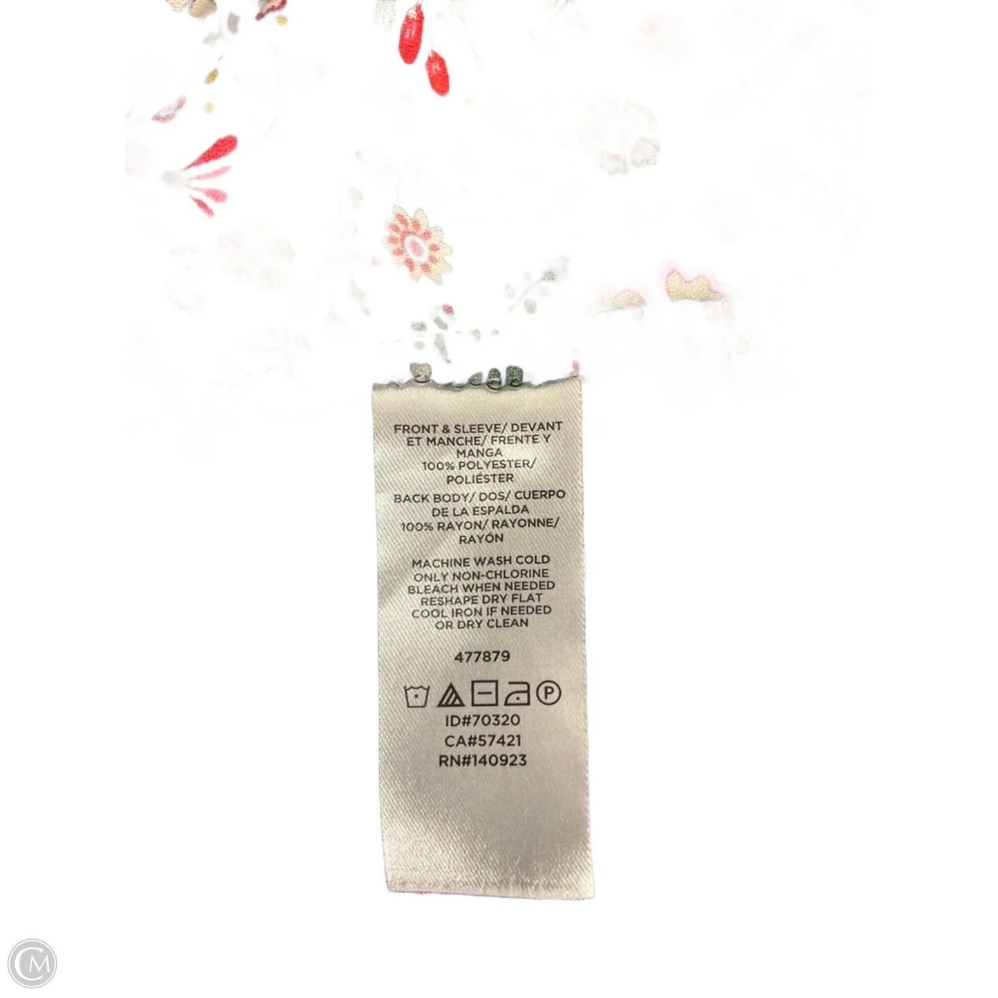 Top Long Sleeve Basic By Loft In Floral Print, Size: S