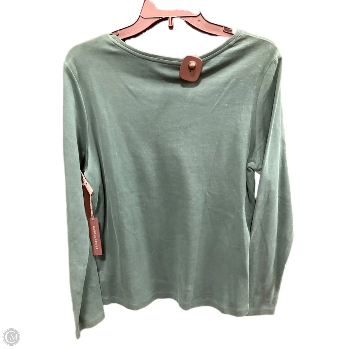 Top Long Sleeve Basic By Carole Little In Green, Size: L