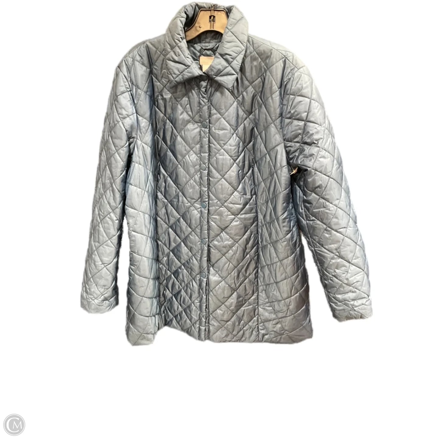 Jacket Puffer & Quilted By Chicos In Blue, Size: Xl