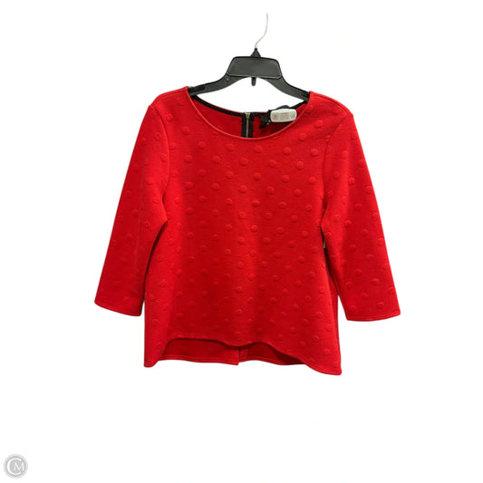 Top Long Sleeve Basic By W5 In Red, Size: M