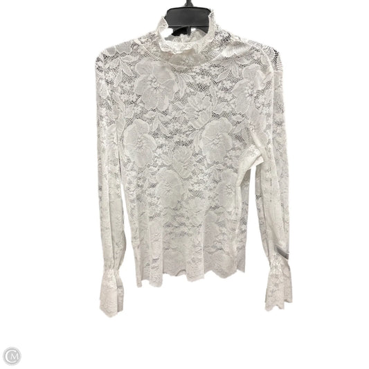 Top Long Sleeve Basic By Everleigh In White, Size: M