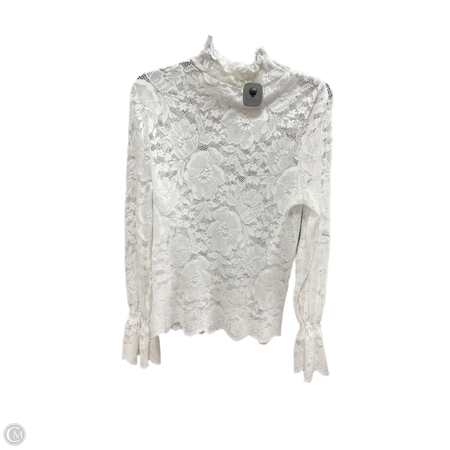 Top Long Sleeve Basic By Everleigh In White, Size: M