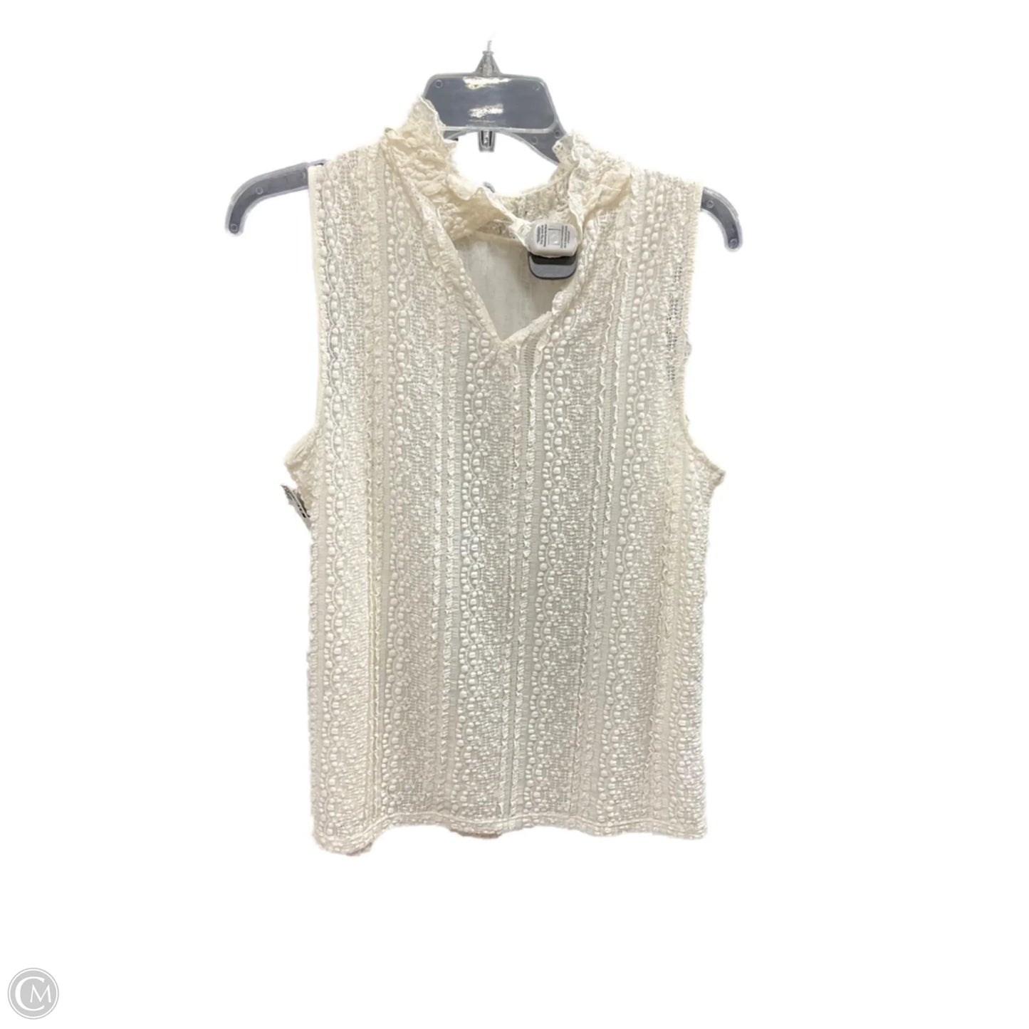 Top Sleeveless By Anthropologie In Cream, Size: L