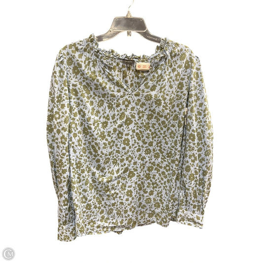Top Long Sleeve By Talbots In Blue & Green, Size: Xl
