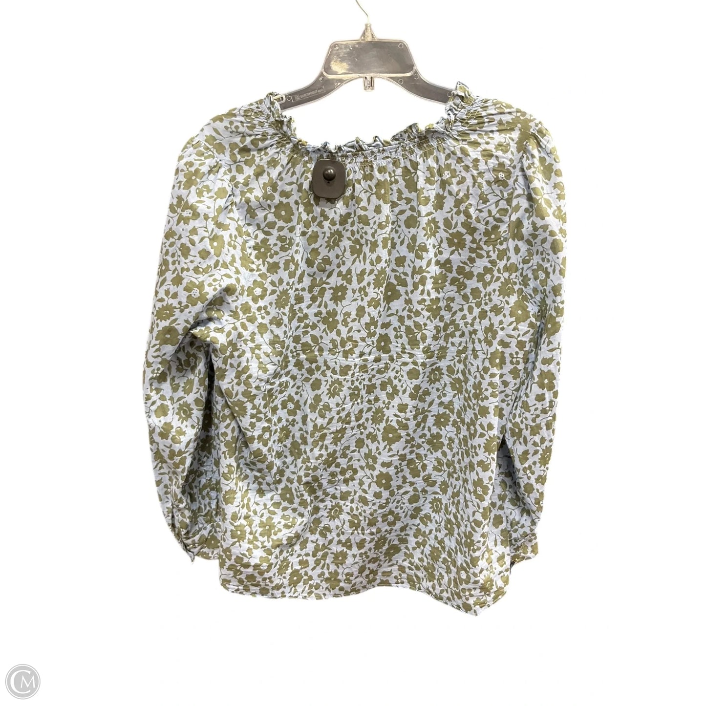 Top Long Sleeve By Talbots In Blue & Green, Size: Xl