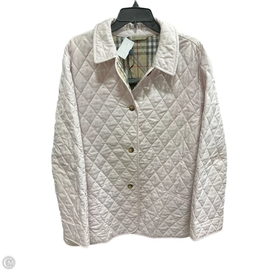 Jacket Luxury Designer By Burberry In Pink, Size: Xl