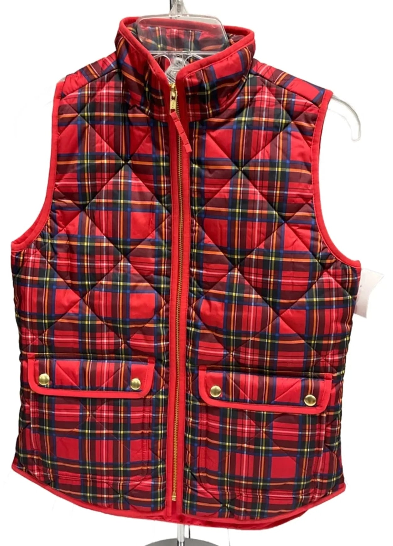 Vest Puffer & Quilted By J. Crew In Red, Size: Xxs