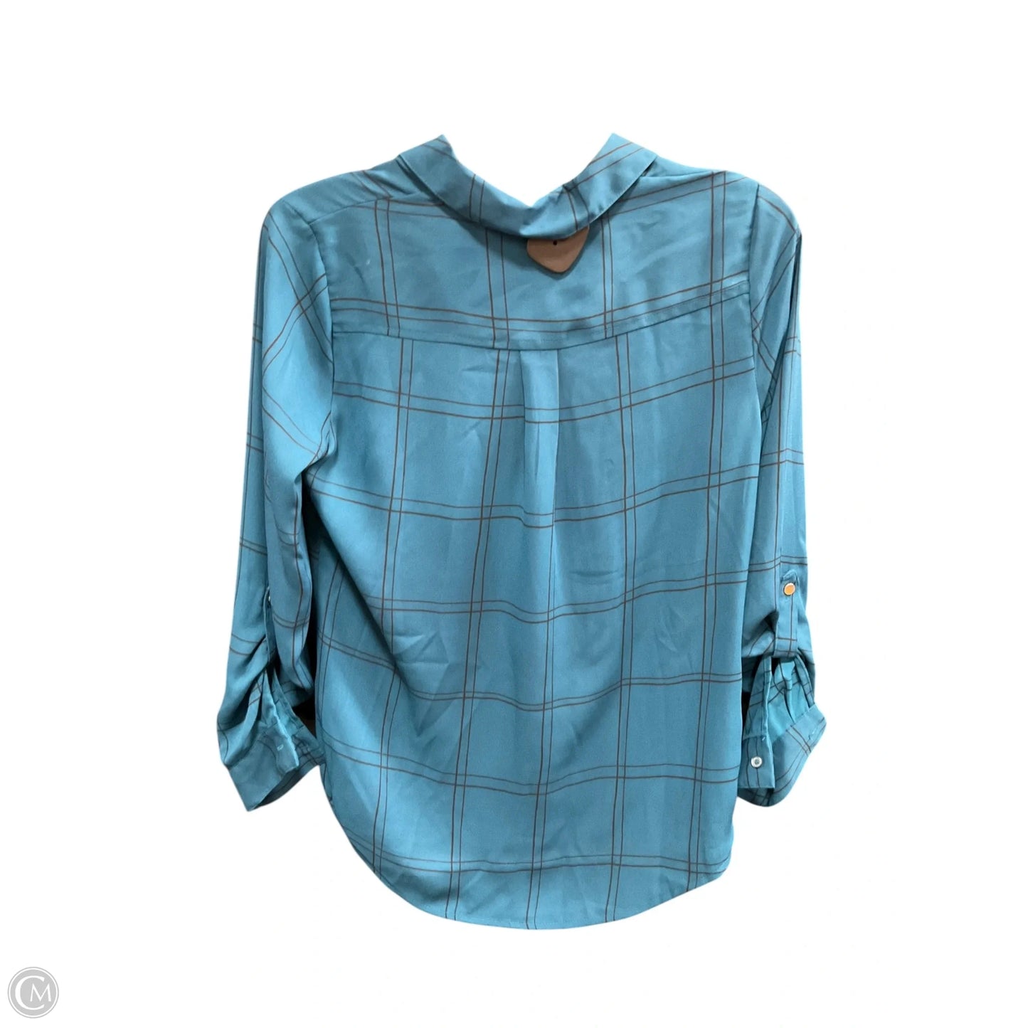 Blouse Long Sleeve By Apt 9 In Black & Blue, Size: Sp