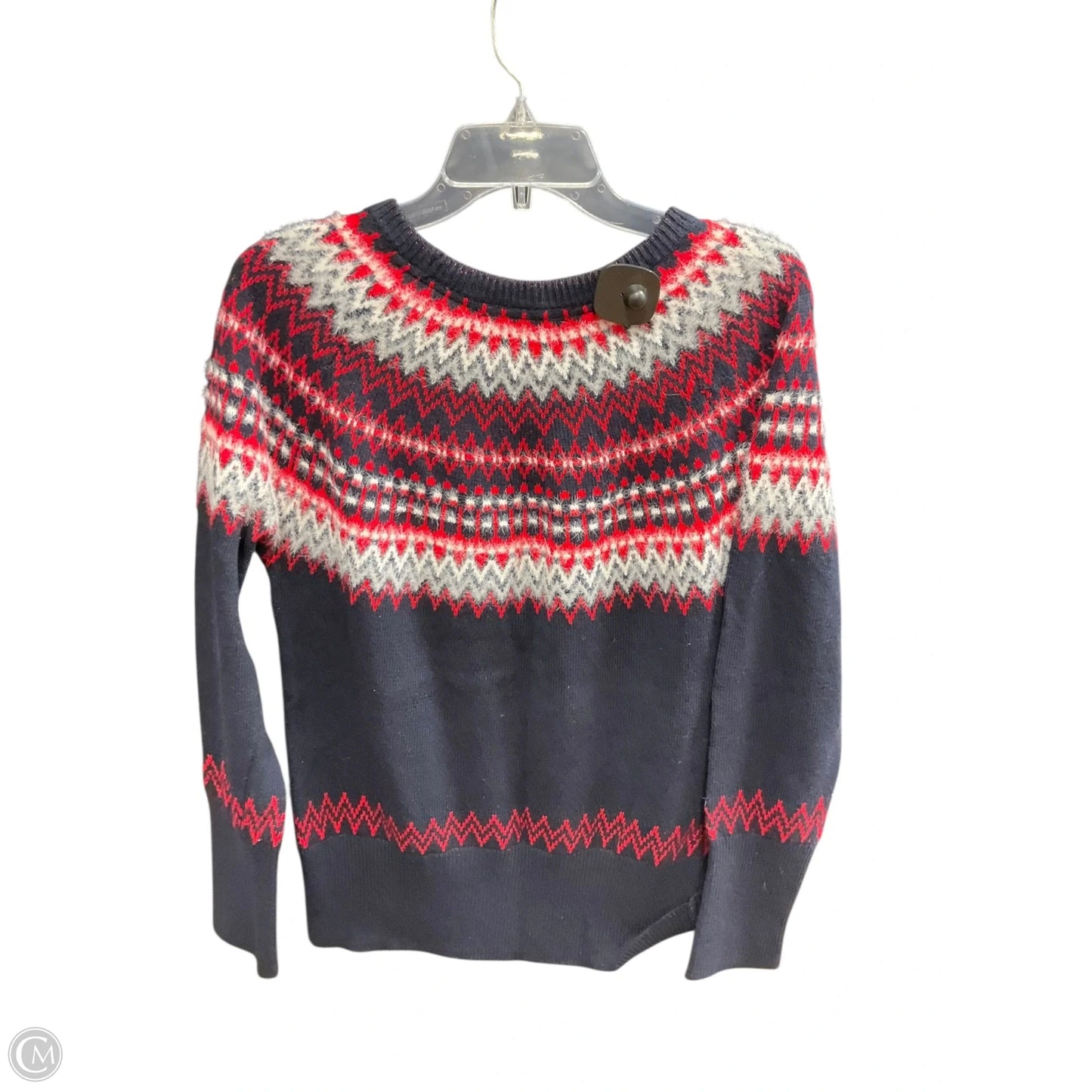 Sweater By Tommy Hilfiger In Blue Red & White, Size: L