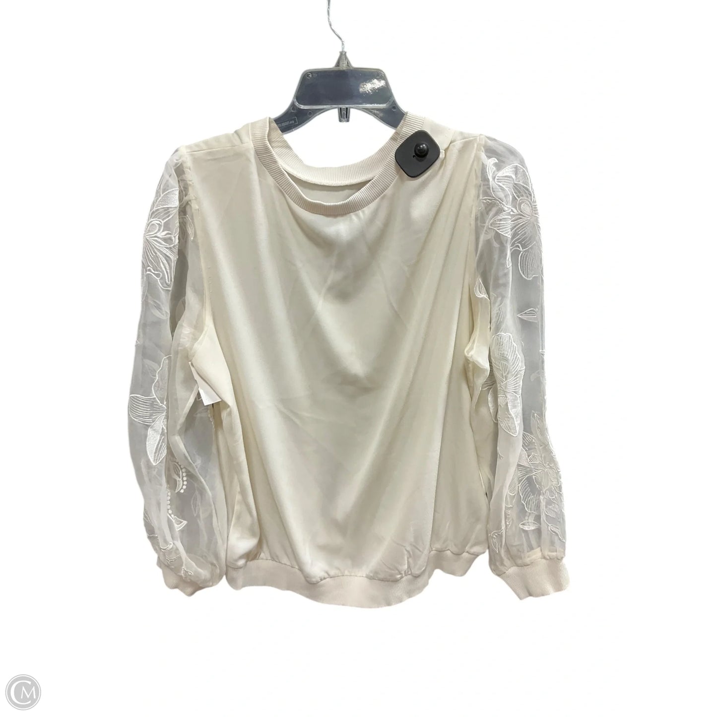 Top Long Sleeve Basic By Express In Beige, Size: L