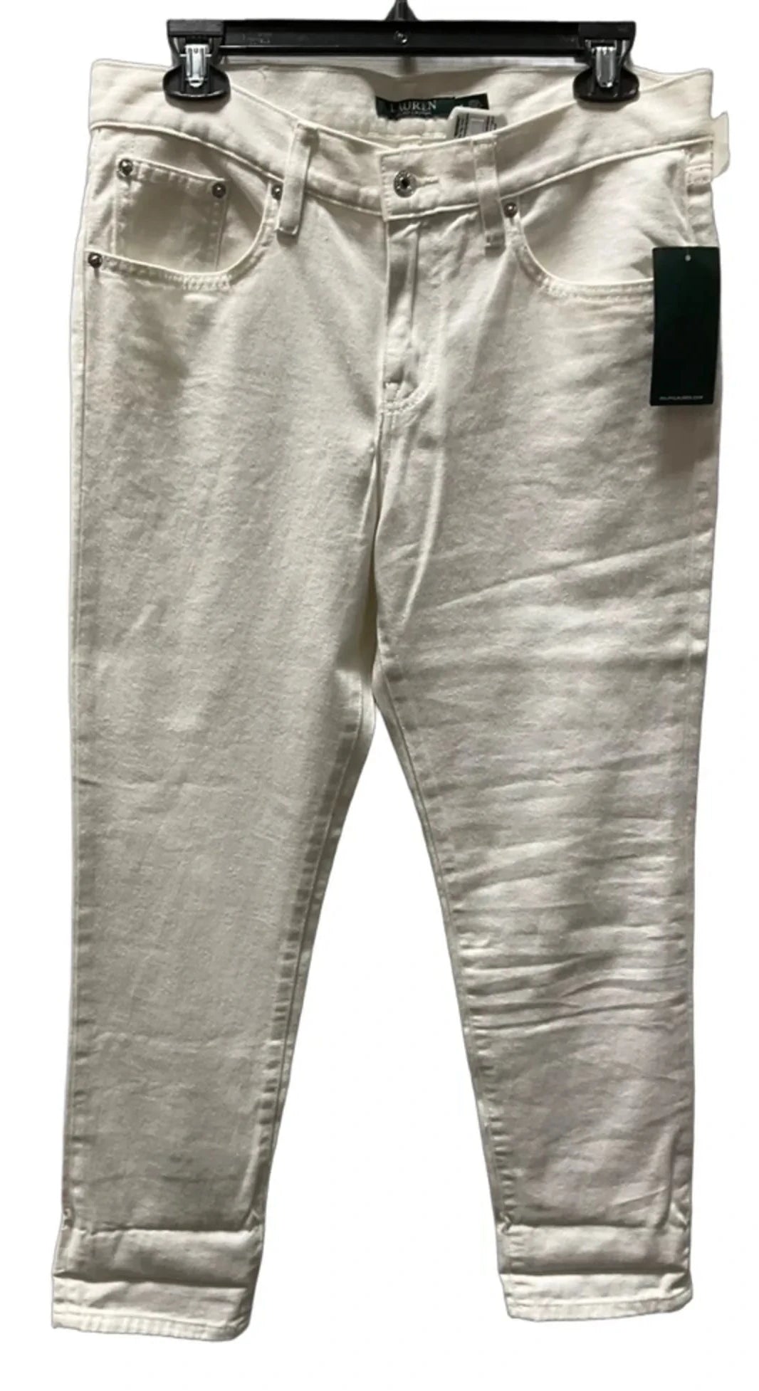 Jeans Straight By Lauren By Ralph Lauren In Cream, Size: 4