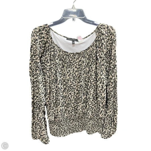 Top Long Sleeve Basic By White House Black Market In Green & Tan, Size: Xl