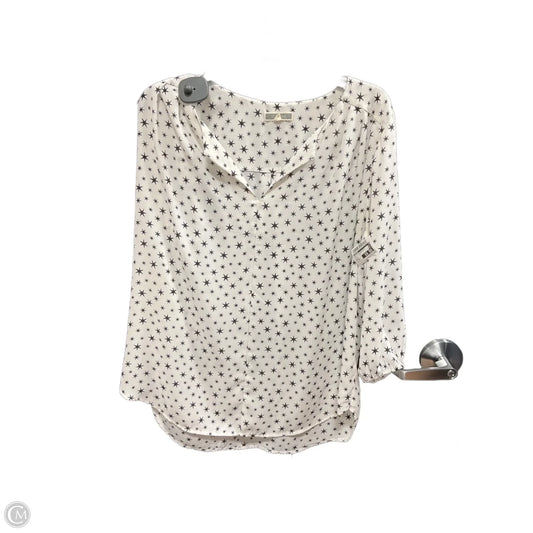 Top 3/4 Sleeve Basic By Pleione In Black & White, Size: Xl