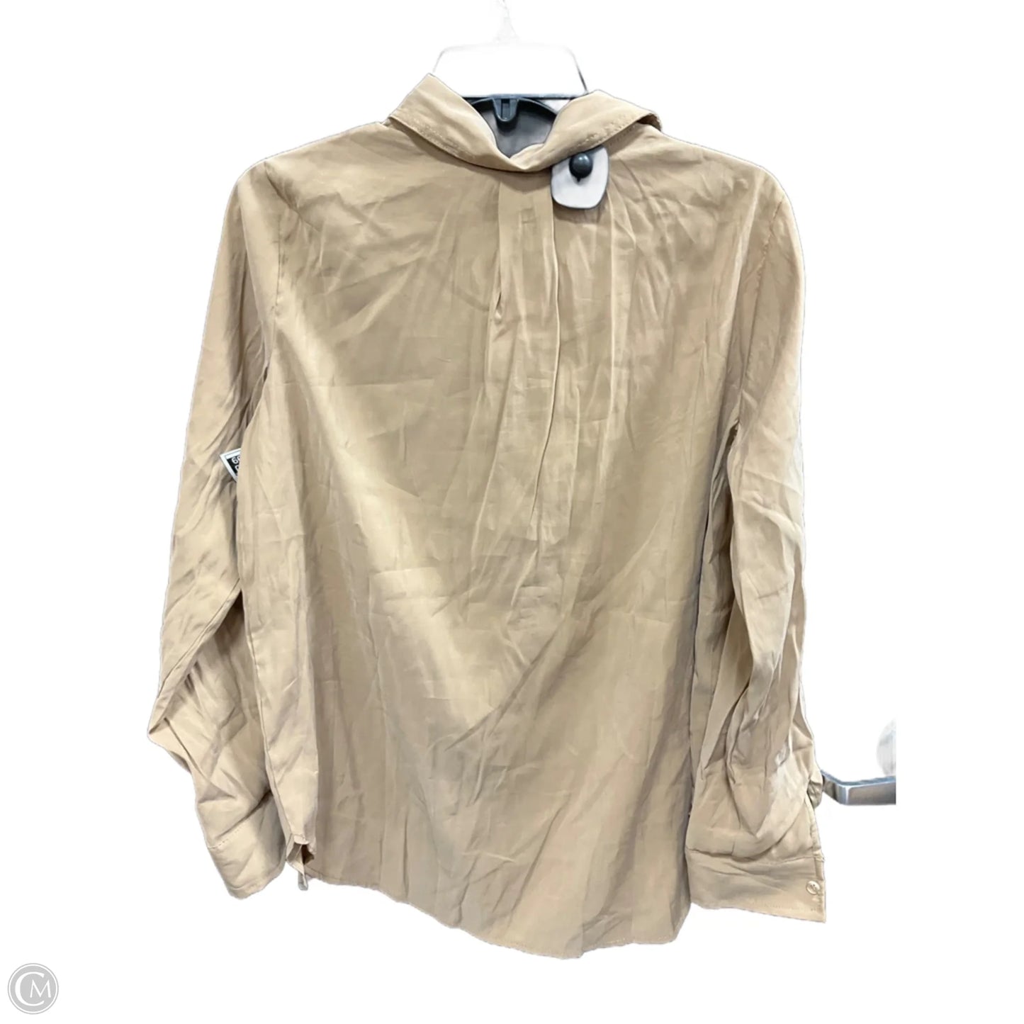 Blouse Long Sleeve By Max Studio In Tan, Size: M
