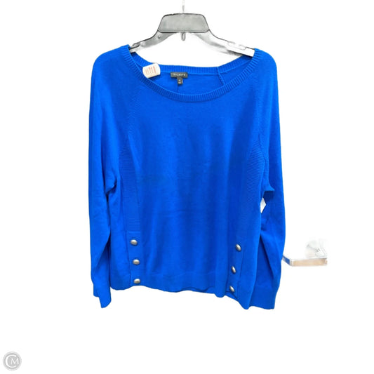 Top Long Sleeve Basic By Talbots In Blue, Size: Xl