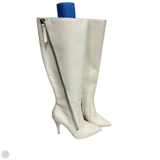 Boots Knee Heels By Vince Camuto In Cream, Size: 6.5