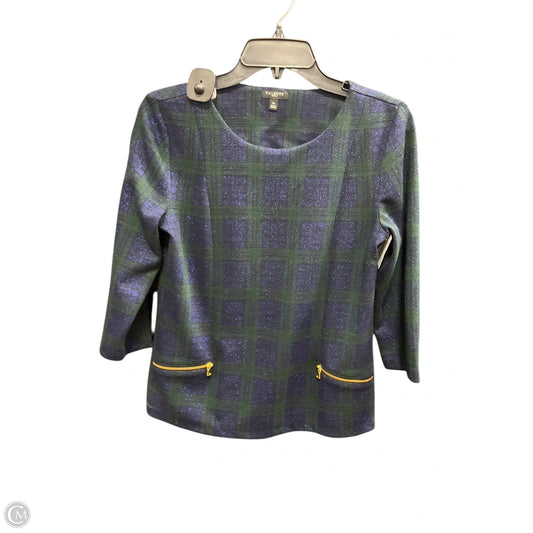 Top Long Sleeve Basic By Talbots In Blue & Green, Size: Sp