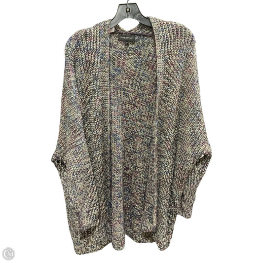 Sweater Cardigan By Lane Bryant In Purple & Silver, Size: 18