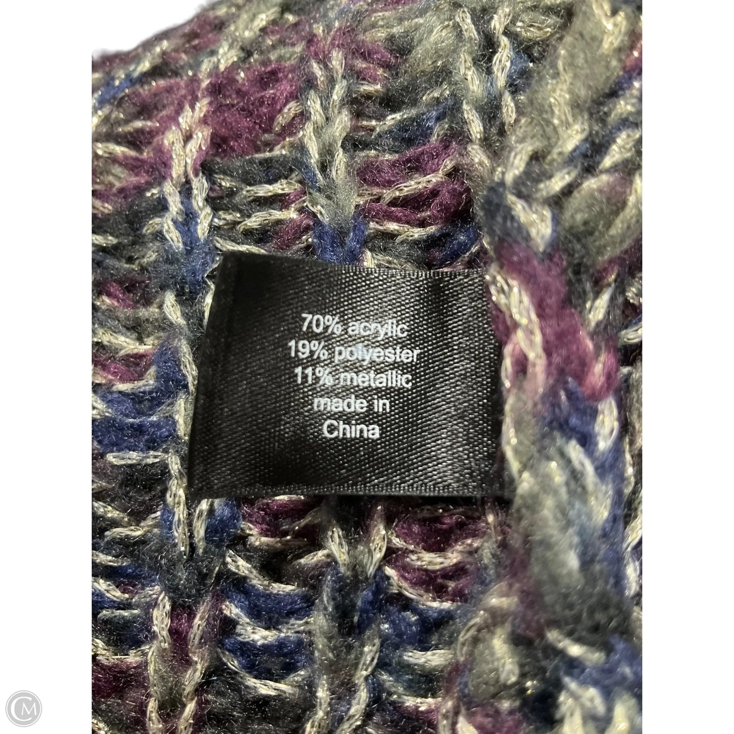 Sweater Cardigan By Lane Bryant In Purple & Silver, Size: 18