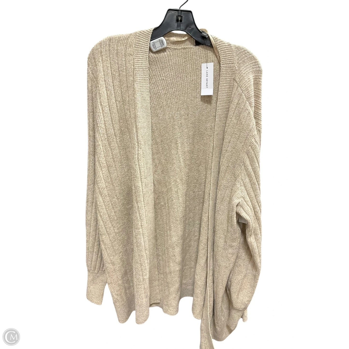 Sweater Cardigan By Lane Bryant In Tan, Size: 18