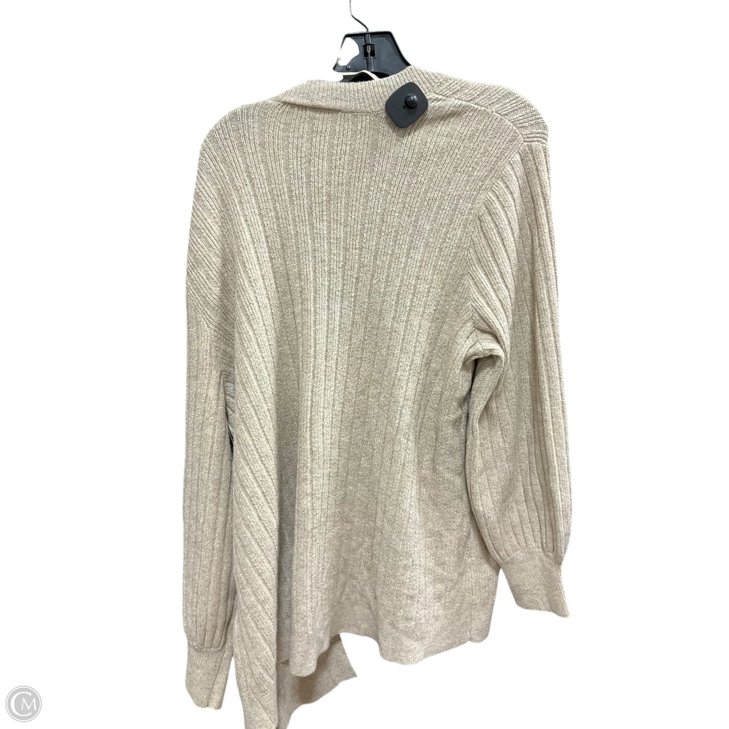 Sweater Cardigan By Lane Bryant In Tan, Size: 18