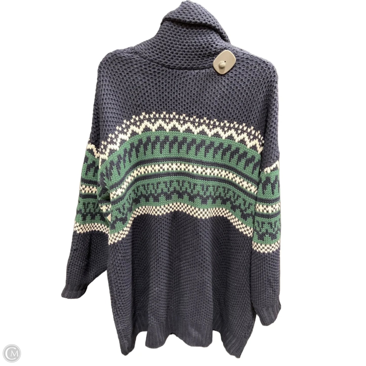 Sweater Cardigan By Lane Bryant In Blue & Green, Size: 22