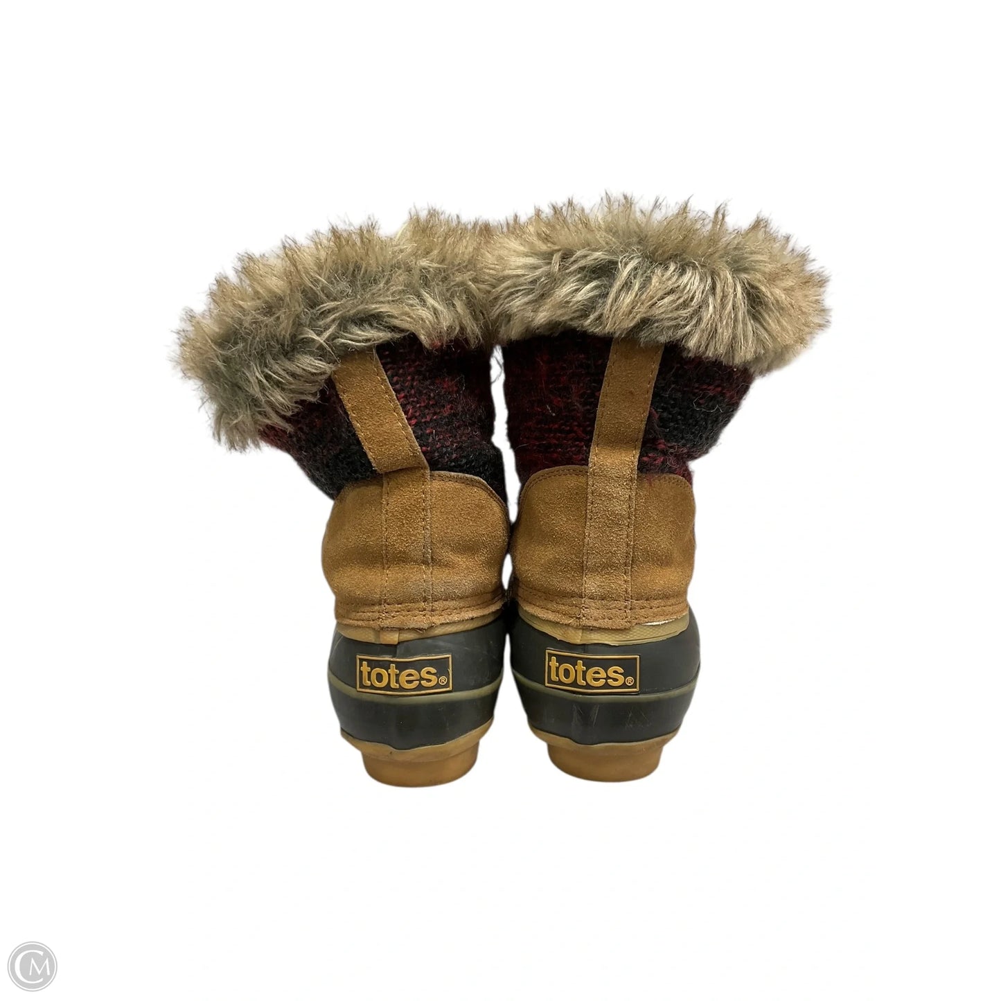 Boots Hiking By Totes In Brown & Red, Size: 10