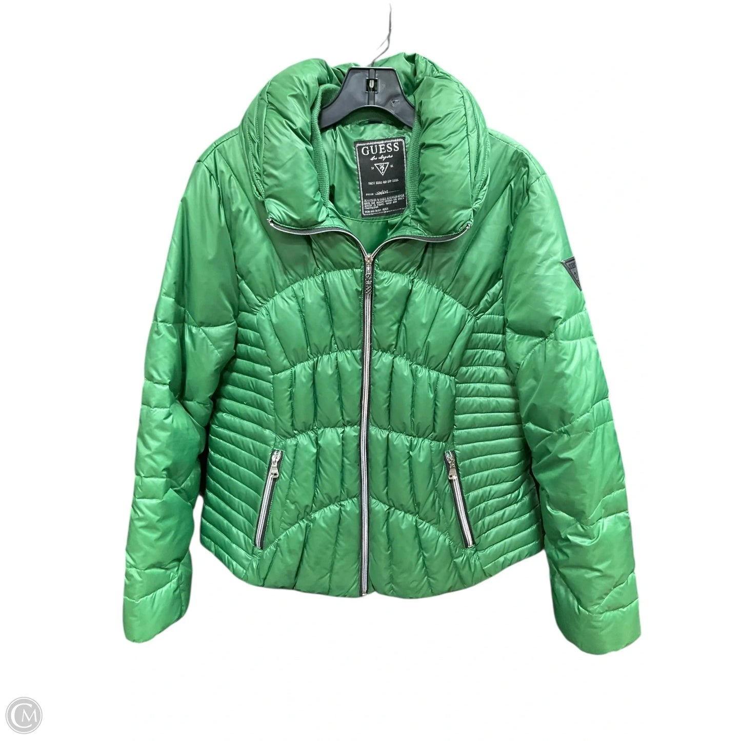 Jacket Puffer & Quilted By Guess In Green, Size: Xl